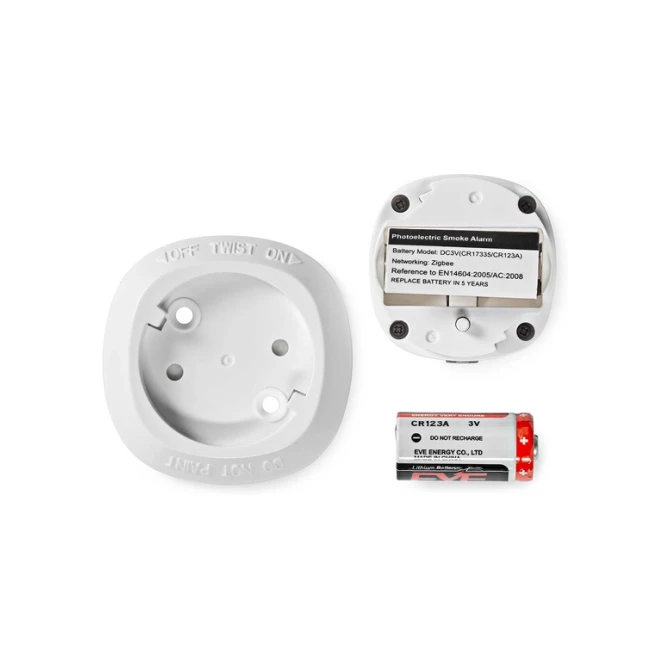 Rookmelder Nedis Smartlife Zigbee 3.0 Wifi 10 jaar sensor wit
