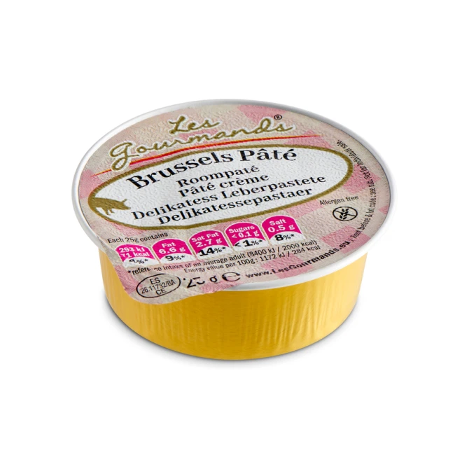 Roompaté Les Gourmands Brussels 45x25 gram cupjes
