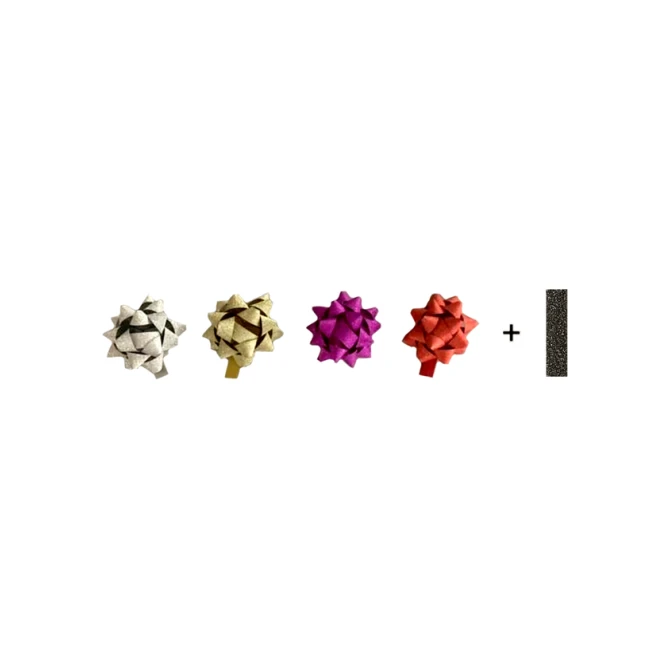 Rozetten Haza 50mm glitter assorti