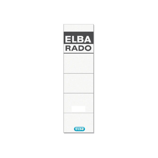 Rug-insteekkaart Elba Rado breed 44x159mm wit 10 stuks