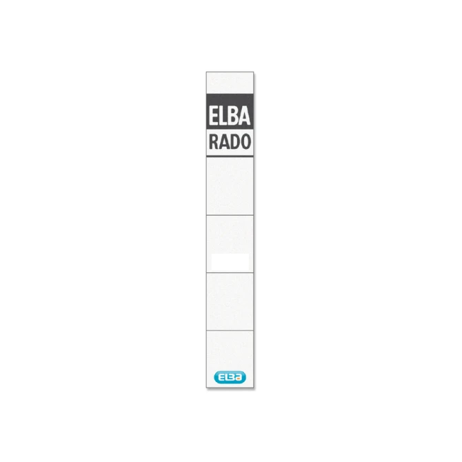 Rug-insteekkaart Elba Rado smal 24x159mm wit 10 stuks