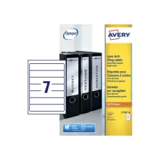 Rugetiket Avery smal 39x192mm zelfklevend wit 25 vel