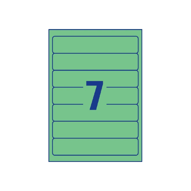 Rugetiket Avery Zweckform smal 38x192mm zelfklevend groen