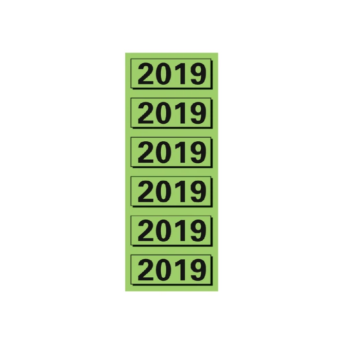 Rugetiket Elba 2019 57x25mm groen 120 stuks