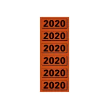 Rugetiket Elba 2020 57x25mm rood 120 stuks