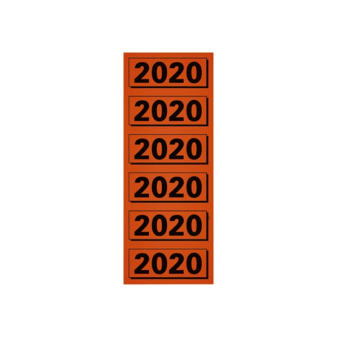 Rugetiket Elba 2020 57x25mm rood 120 stuks