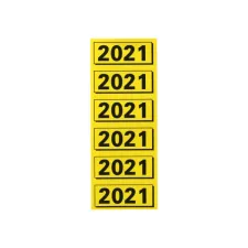 Rugetiket Elba 2021 geel met zwarte opdruk 120 stuks