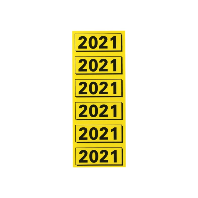 Rugetiket Elba 2021 geel met zwarte opdruk 120 stuks