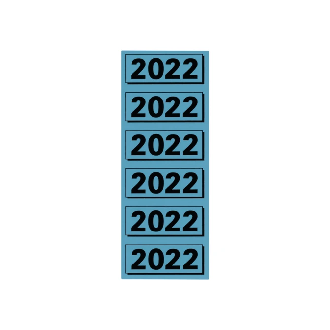 Rugetiket Elba 2022 57x25mm blauw