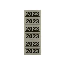 Rugetiket Elba 2023 57x25mm grijs