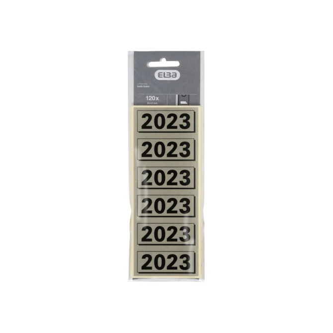 Rugetiket Elba 2023 57x25mm grijs
