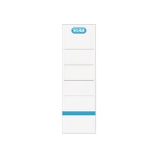 Rugetiket Elba breed 59x190mm zelfklevend wit/blauw 10 stuks