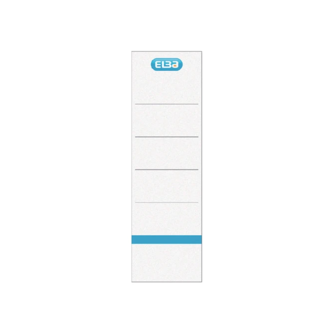 Rugetiket Elba breed 59x190mm zelfklevend wit/blauw 10 stuks
