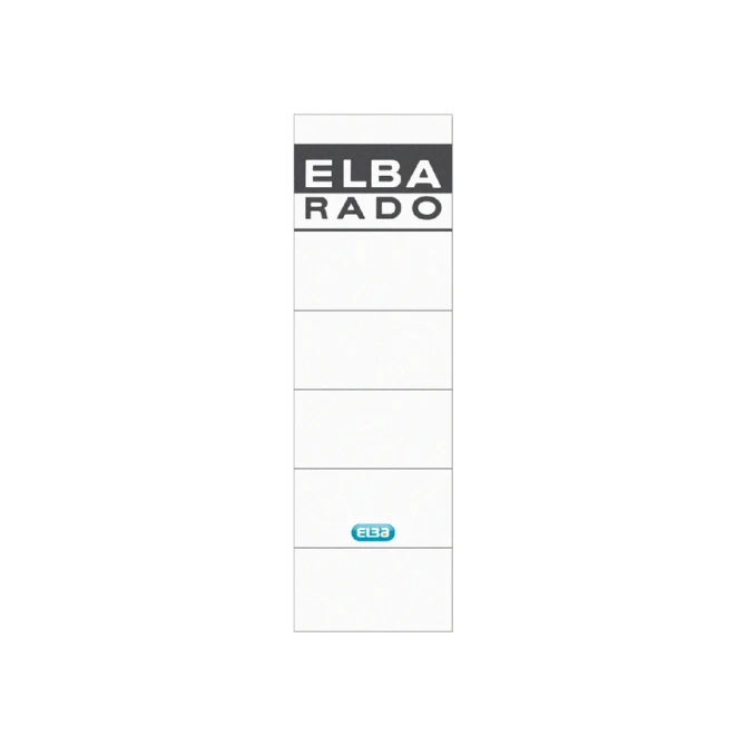 Rugetiket Elba breed 59x190mm zelfklevend wit/grijs 10 stuks