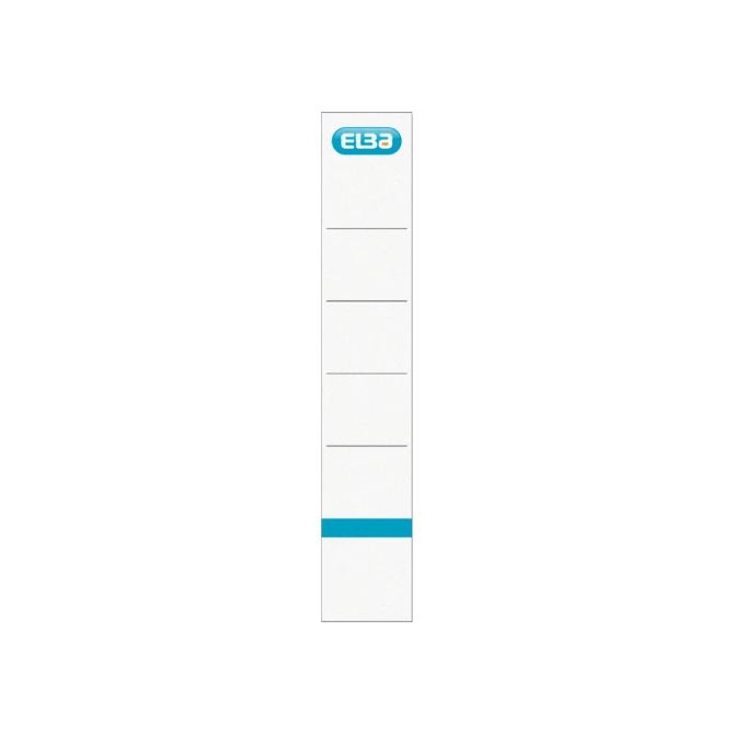 Rugetiket Elba smal 34x190mm zelfklevend wit/blauw 10 stuks