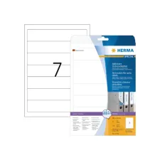 Rugetiket HERMA 10155 smal 38x192mm verwijderbaar wit