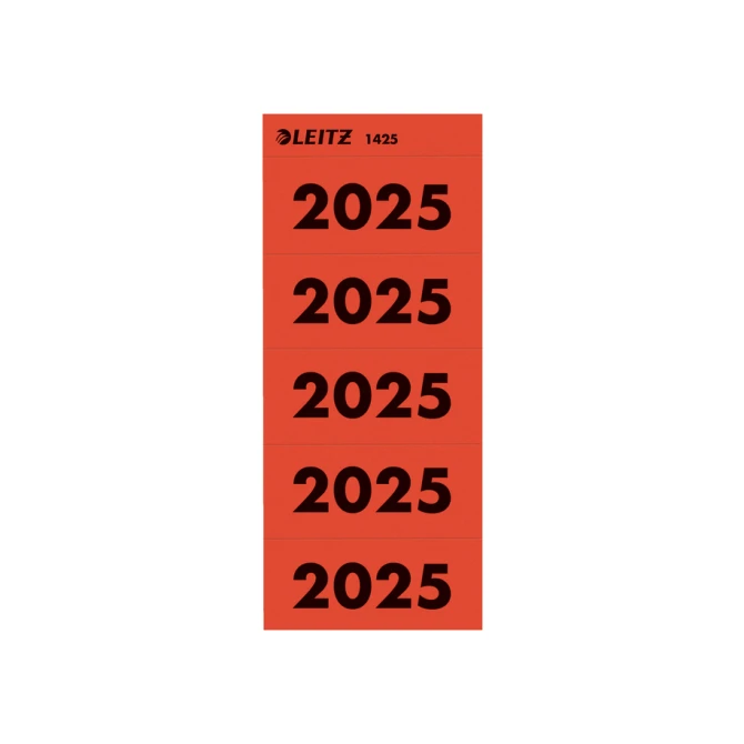 Rugetiket Leitz 2025 rood 100 stuks
