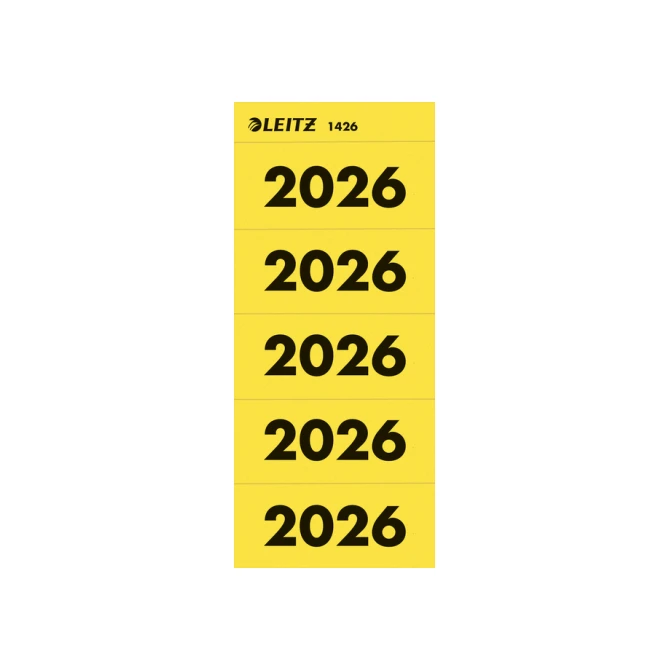 Rugetiket Leitz 2026 geel 100 stuks