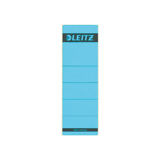 Rugetiket Leitz breed/kort 62x192mm zelfklevend blauw 10 stuks