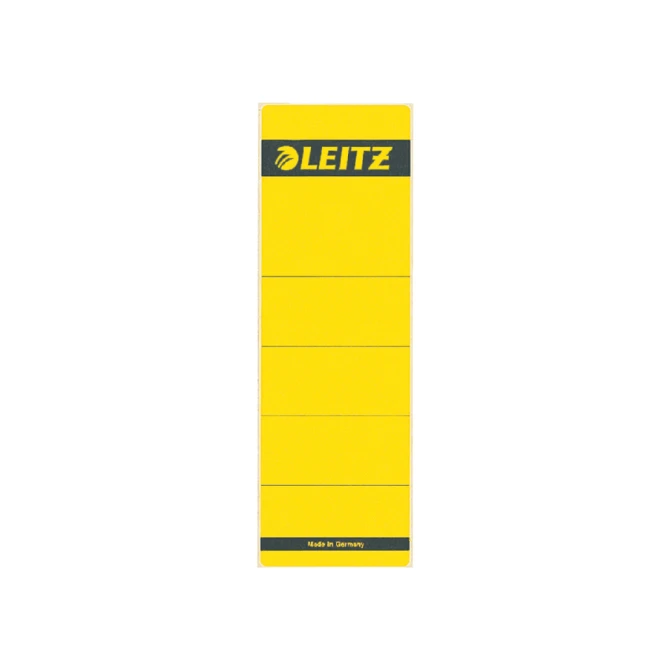Rugetiket Leitz breed/kort 62x192mm zelfklevend geel 10 stuks