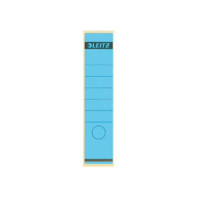 Rugetiket Leitz breed/lang 62x285mm zelfklevend blauw 10 stuks