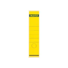 Rugetiket Leitz breed/lang 62x285mm zelfklevend geel 10 stuks