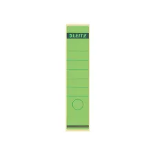 Rugetiket Leitz breed/lang 62x285mm zelfklevend groen 10 stuks