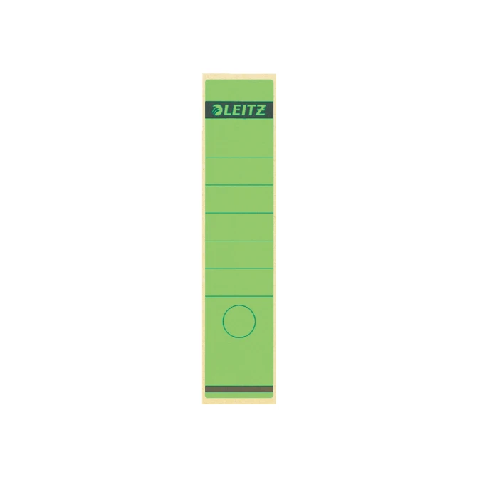 Rugetiket Leitz breed/lang 62x285mm zelfklevend groen 10 stuks