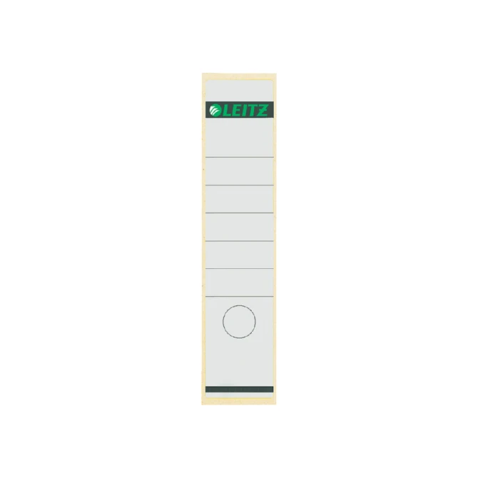Rugetiket Leitz breed/lang 62x285mm zelfklevend wit 10 stuks