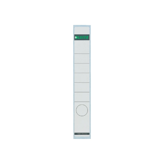 Rugetiket Leitz smal/lang 39x285mm zelfklevend wit 10 stuks