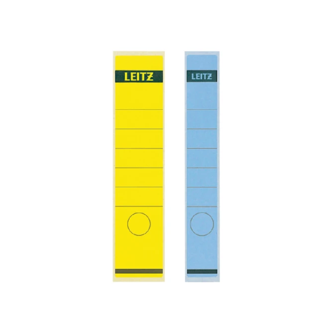 Rugetiket Leitz smal/lang 39x285mm zelfklevend wit 10 stuks