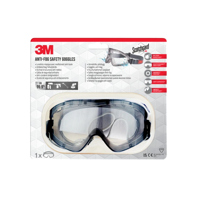 Ruimzichtbril 3M anti-fog Safety krasbestendig