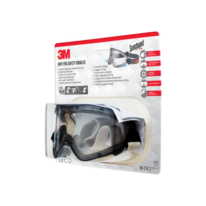 Ruimzichtbril 3M anti-fog Safety krasbestendig