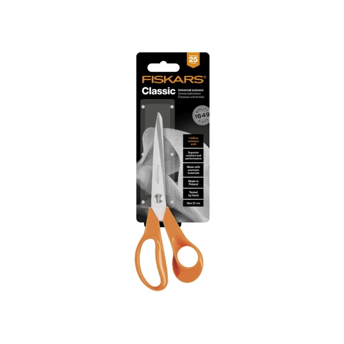 Schaar Fiskars Classic universeel 21cm oranje