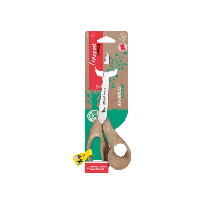Schaar Maped Office Advanced Wood 21cm links bruin