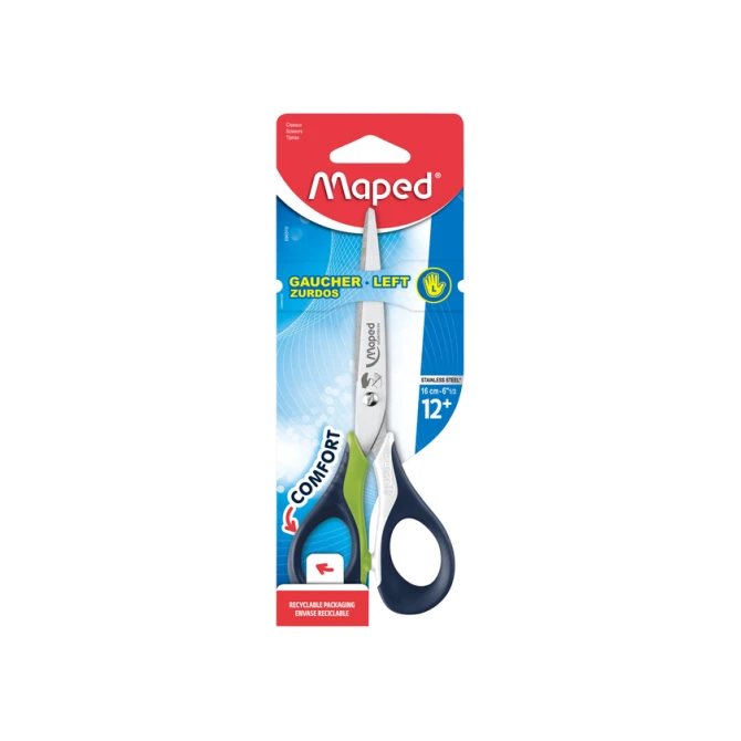 Schaar Maped Sensoft 16cm links assorti