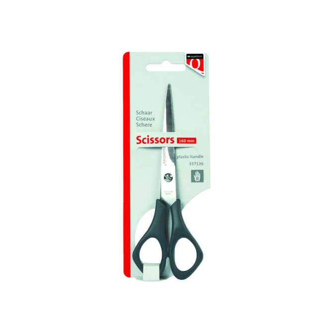 Schaar Quantore 160mm + plastic handvat zwart