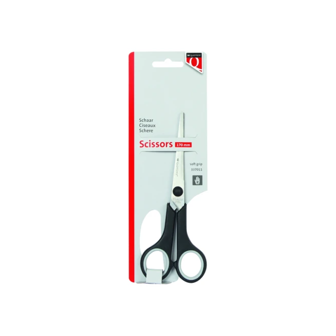 Schaar Quantore 170mm soft grip zwart