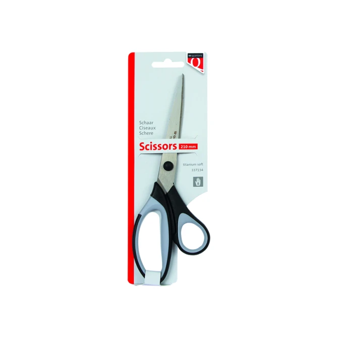 Schaar Quantore 210mm titanium soft grip handvat