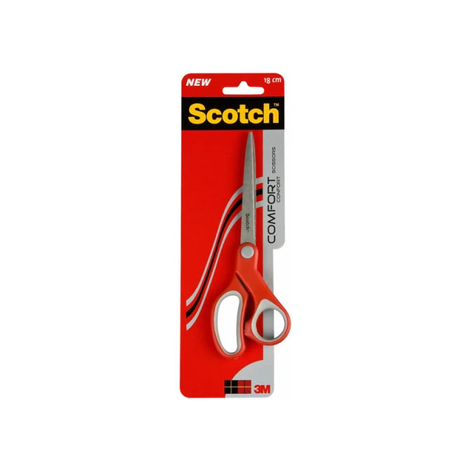 Schaar Scotch 18cm comfort rood blister