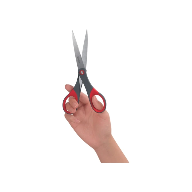 Schaar Scotch 18cm precision rood blister