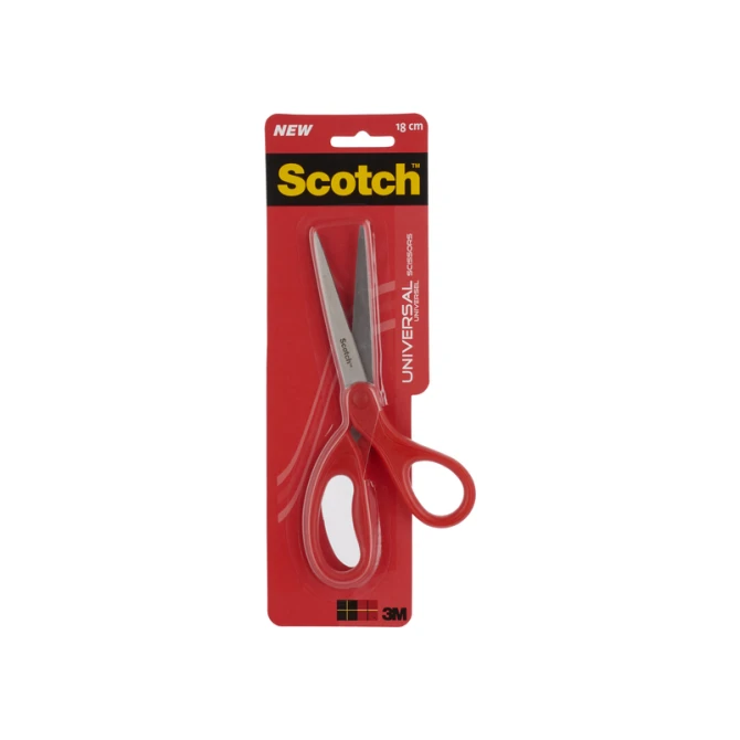 Schaar Scotch 18cm universeel rood blister