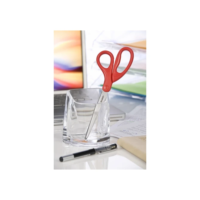Schaar Scotch 18cm universeel rood blister