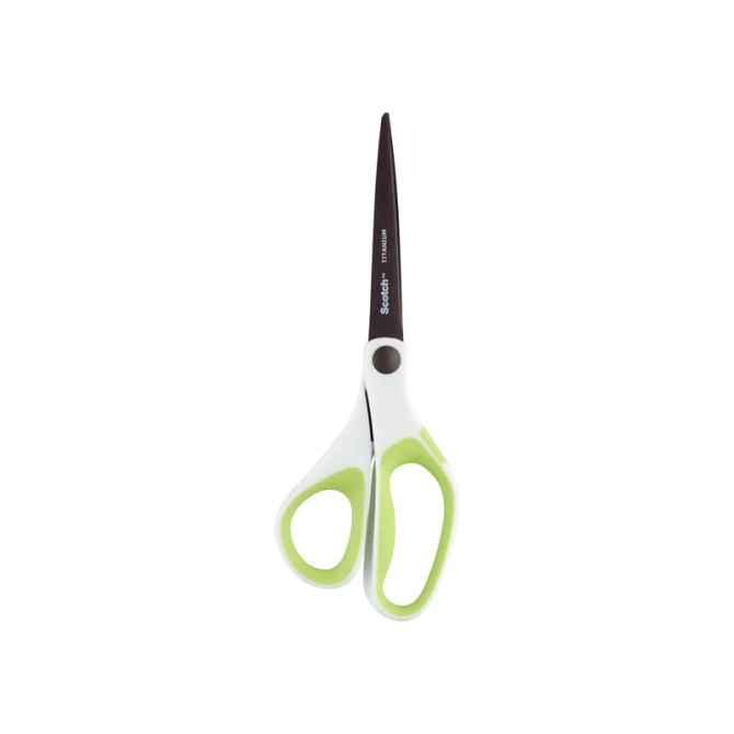 Schaar Scotch 20cm titanium met groot oog groen blister
