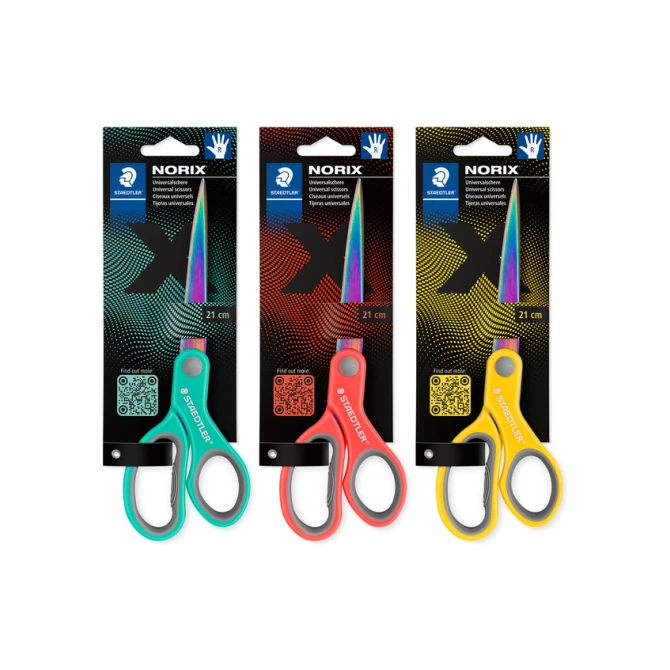 Schaar Staedtler Norix 21cm 3 kleuren assorti