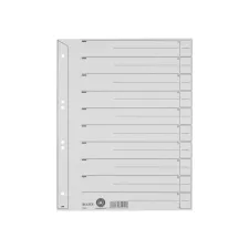 Scheidingsbladen Leitz A4 karton 200gr 6-gaats grijs 100 stuks