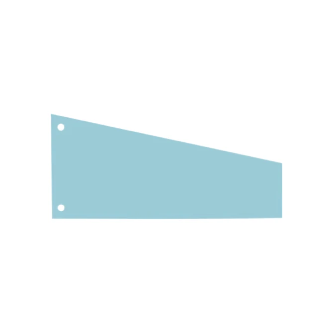 Scheidingsstrook Oxford trapezium 240x105/55mm 190gr blauw 100 stuks