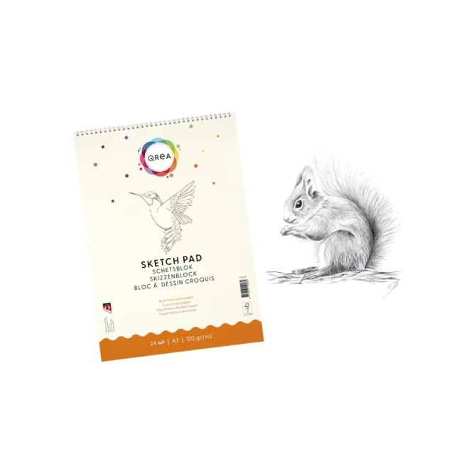 Schetsblok Qrea A3 24 vel 120gr spiraal