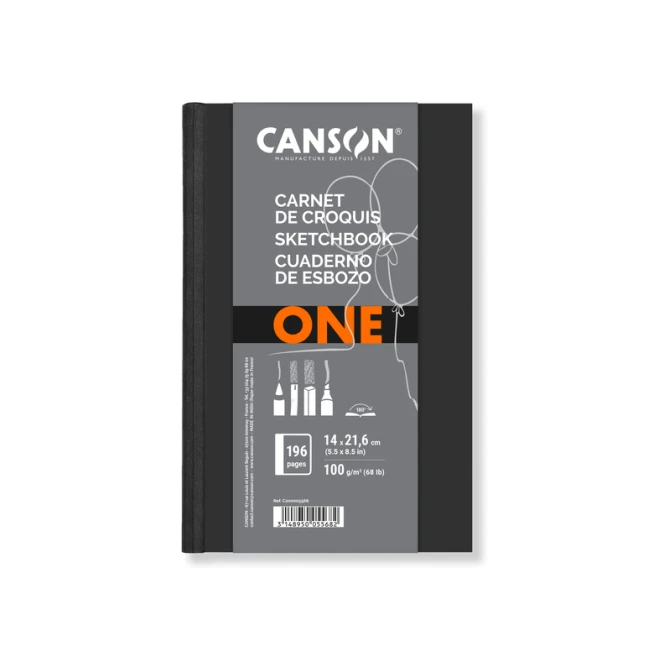 Schetsboek Canson Art Book One hardcover 98vel 100gr 140x216mm wit