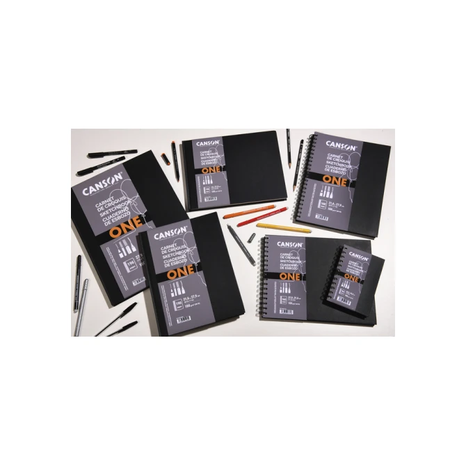 Schetsboek Canson Art Book One spiraalgebonden 160vel 100gr 216x140mm wit